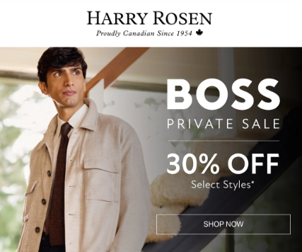 Harry Rosen 30% OFF 링크 공유!!