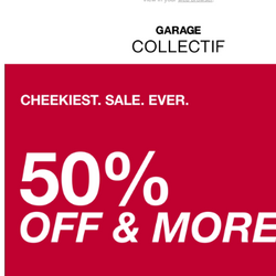 Garage 여름 50% SALE 시작 링크 공유!