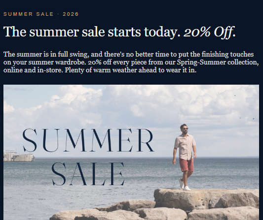 남성 의류브랜드 Blazer 20% off Summer Sale 링크 공유