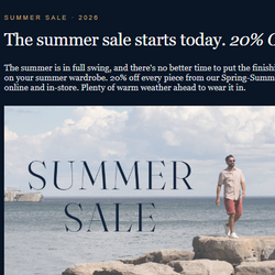 남성 의류브랜드 Blazer 20% off Summer Sale 링크 공유