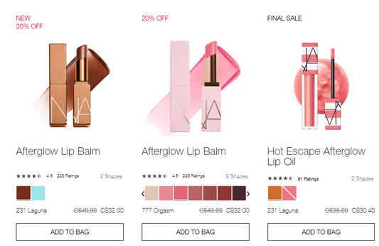 나스 NARS 립스틱 립제품 UPTO40% 할인