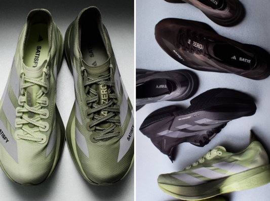 SATISFY x adidas Adizero Adios Pro 4 출시, 어스 컬러로 완성한 러닝화 추천 | 캐나다배대지