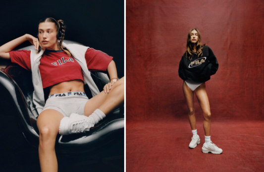 요즘대세 휠라! 헤일리 비버 x FILA 콜라보! 감각적인 스타일의 끝판왕 등장